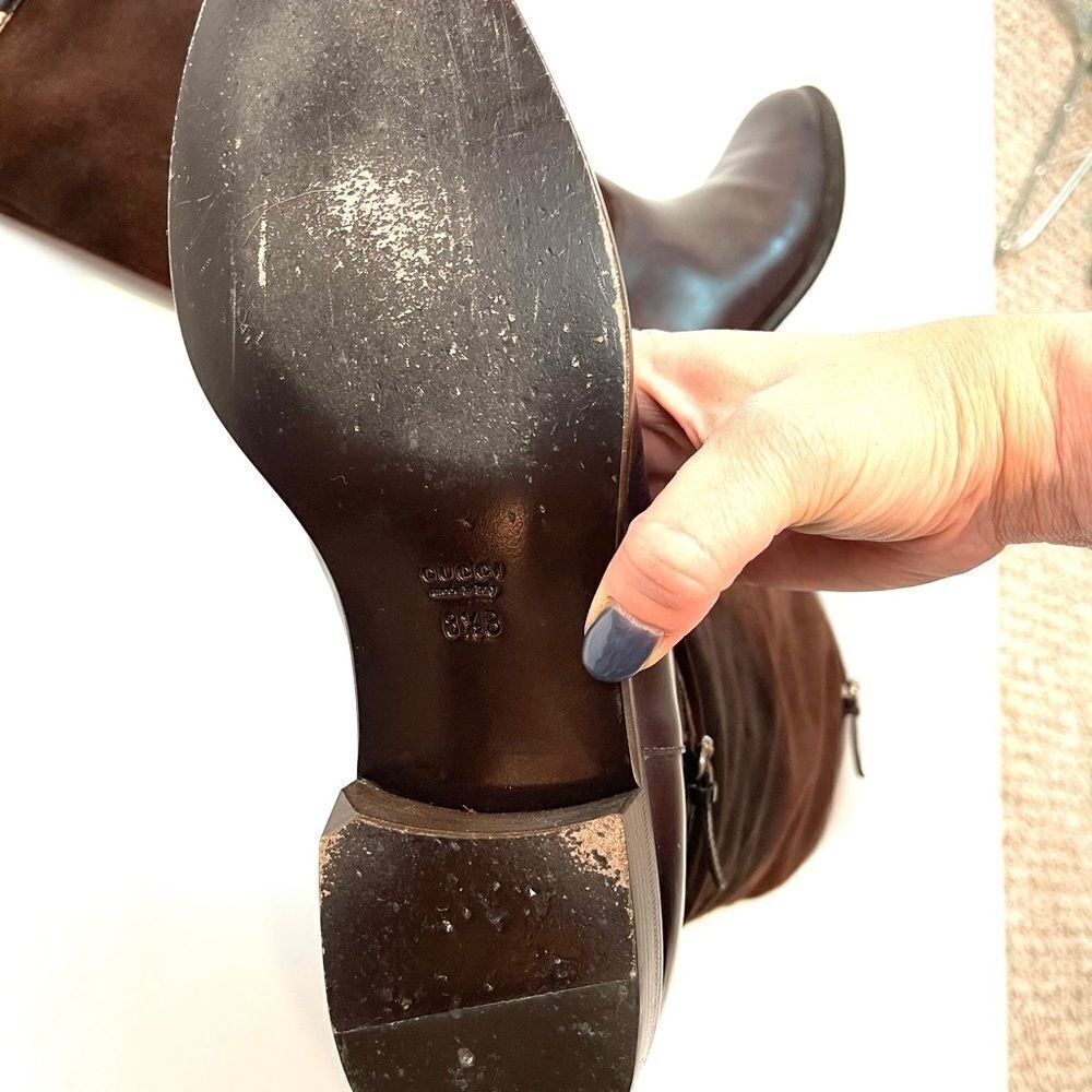 Gucci Suede Leather Riding boots, like new - Picture 9 of 13